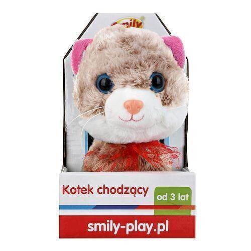 Plīša rotaļlieta Smily Play Staigājošs kaķis, brūns cena un informācija | Mīkstās (plīša) rotaļlietas | 220.lv