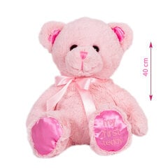 Plīša lācis 40 cm, rozā cena un informācija | Mīkstās (plīša) rotaļlietas | 220.lv