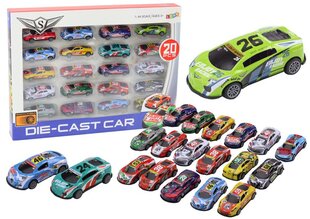 Sacīkšu sporta automašīnas Lean Toys, 20 gab cena un informācija | Rotaļlietas zēniem | 220.lv