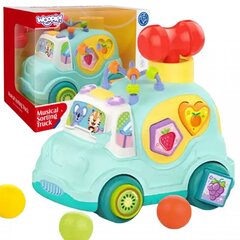 Muzikāls šķirotājs Sorter Woopie Car, zils цена и информация | Игрушки для малышей | 220.lv