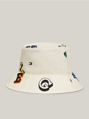 Шапка TOMMY HILFIGER Small Flag Aop Bucket Hat AU0AU018770K4 540125700 цена и информация | Шапки, перчатки, шарфы для девочек | 220.lv