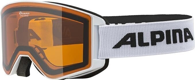 Slēpošanas, snovborda brilles Alpina Narkoja, baltas/oranžas цена и информация | Slēpošanas brilles | 220.lv