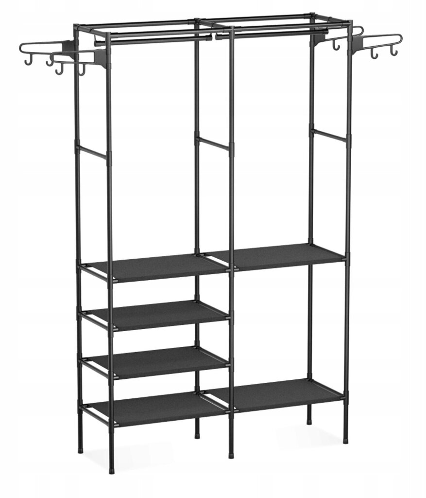 Drēbju pakaramais Markadler, 177x108x36 cm, melns цена и информация | Drēbju pakaramie | 220.lv