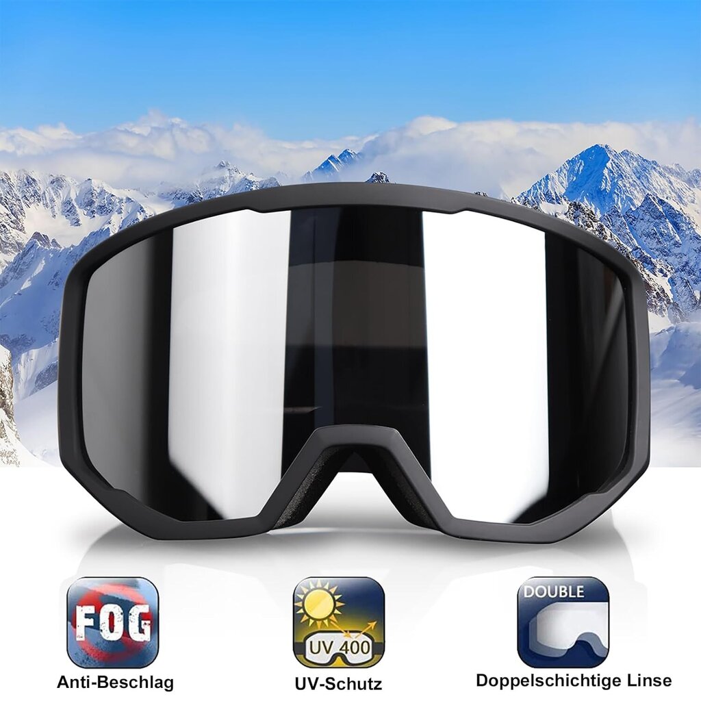 Slēpošanas, snovborda brilles Exp Vision OTG, melnas цена и информация | Slēpošanas brilles | 220.lv