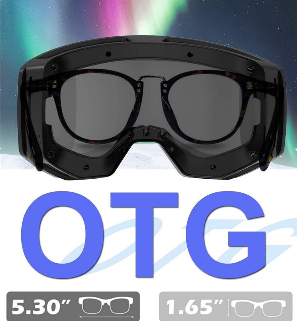 Slēpošanas, snovborda brilles Exp Vision OTG, melnas цена и информация | Slēpošanas brilles | 220.lv