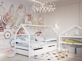 Bērnu gulta māja YappySole, balta цена и информация | Детские кровати | 220.lv
