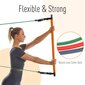 Pilates stieņa komplekts ar pretestības joslām Hommie, melns/oranžs цена и информация | Citas fitnesa preces | 220.lv