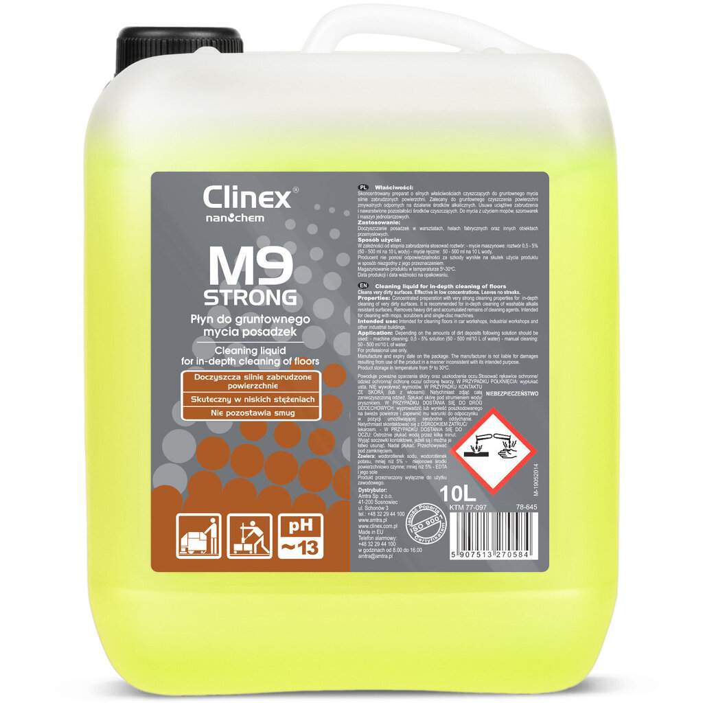 Clinex M9, stipri netīru grīdu mazgāšanai, 10L цена и информация | Tīrīšanas līdzekļi | 220.lv