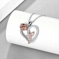Ожерелье "Сердце с розой ANK40 675 цена и информация | Украшения на шею | 220.lv