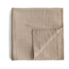 Муслиновая пеленка Mushie, 120x120 cм, Pale Taupe цена и информация | Детские подушки, конверты, спальники | 220.lv