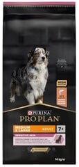 Purina Pro Plan 7+ Medium/Large Sensitive Skin для пожилых собак, 14 кг цена и информация | Сухой корм для собак | 220.lv