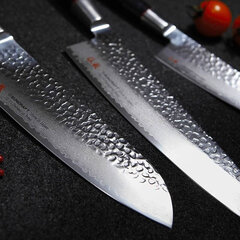 Кухонный нож Suncraft SENZO BLACK Bunka 200 мм [BD-09]. цена и информация | Ножи и аксессуары для них | 220.lv
