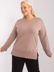 Женская темно-бежевая блузка больших размеров цена и информация | Женские толстовки | 220.lv