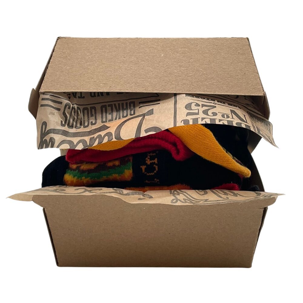 Zeķes Burger dāvanu kastītē, 3 gab. cena un informācija | Oriģinālas zeķes | 220.lv