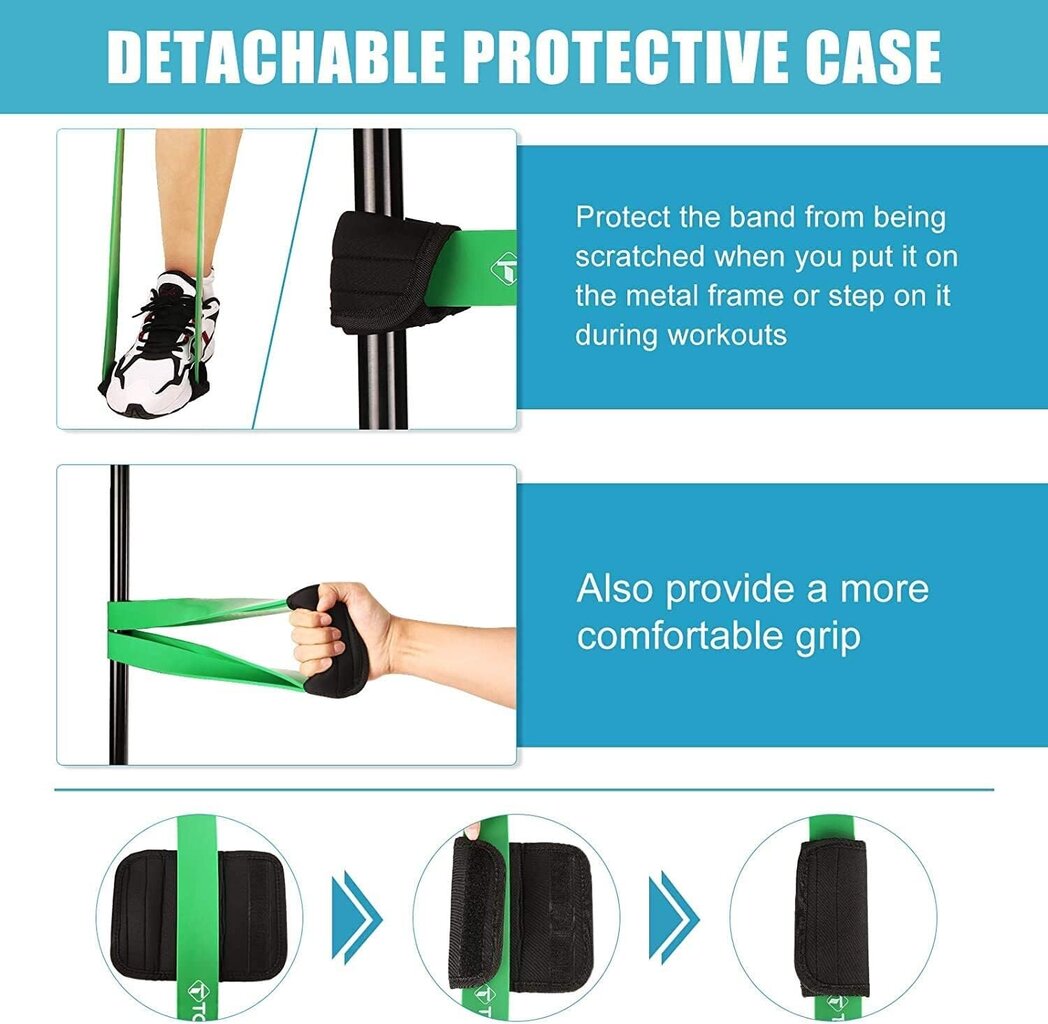 Lentu komplekts sportam Tomshoo, 5 gab., dažādu krāsu cena un informācija | Fitnesa gumijas, gredzeni | 220.lv