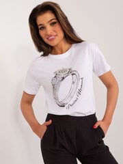 Женская белая футболка с принтом цена и информация | Футболка женская | 220.lv