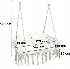 Piekarināms krēsls Fluxar 129 cm, balts цена и информация | Садовые стулья, кресла, пуфы | 220.lv