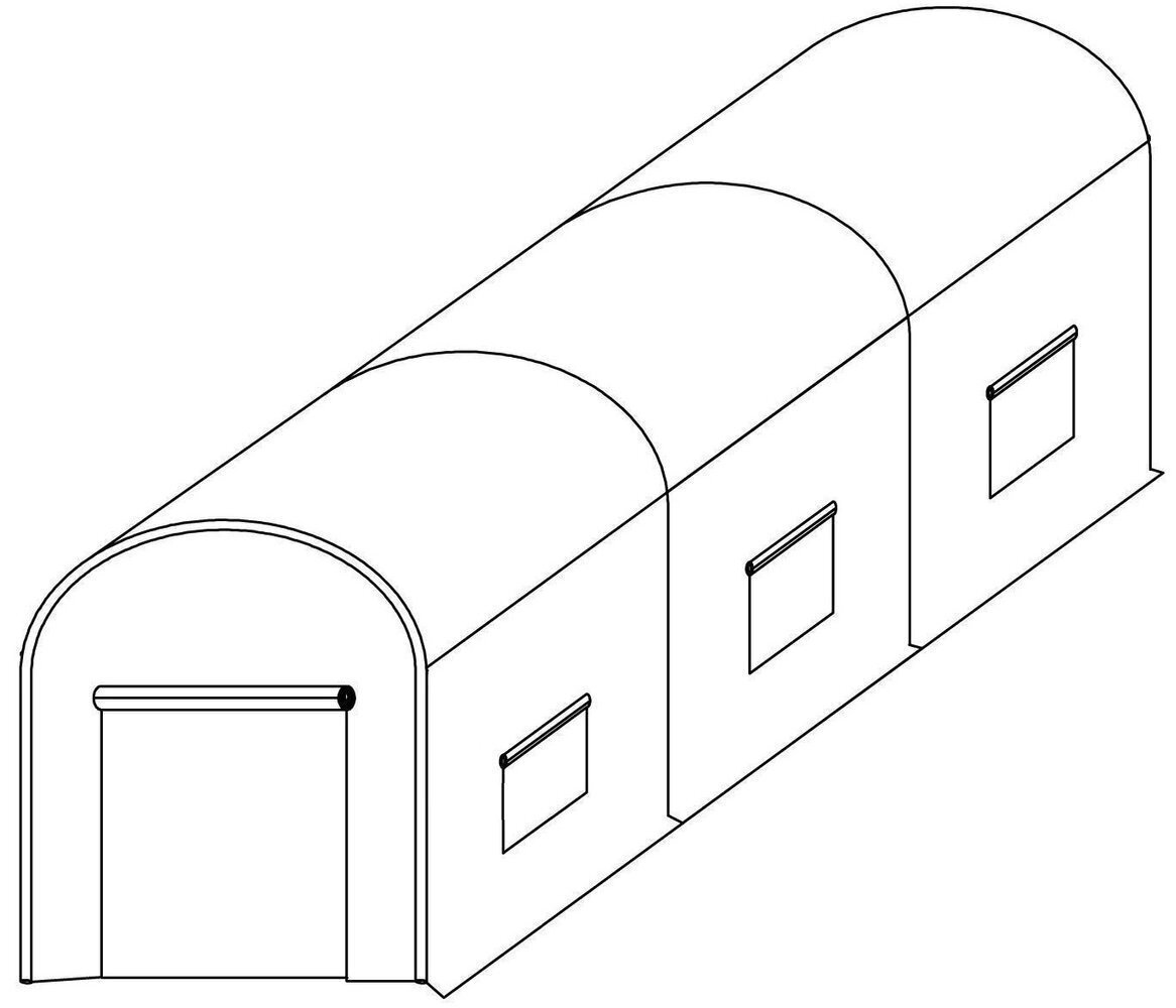 Siltumnīca Funfit Garden, 450x200x200 cm цена и информация | Siltumnīcas | 220.lv