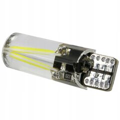 Led Spuldze W5w Cob 2w Filament 250lm 12v 24v T10, ME Premium цена и информация | Автомобильные лампочки | 220.lv