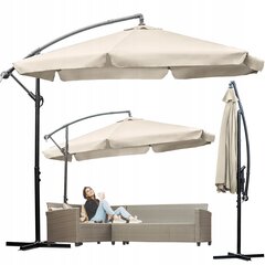 Зонт с подставкой Lehmann, 350x240 см, песочный цена и информация | Зонты, маркизы, стойки | 220.lv