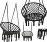 Piekarināms krēsls Fluxar, 60 cm, melns cena un informācija | Dārza krēsli | 220.lv