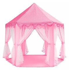 Bērnu telts, 135 x 135 x 140 cm, rozā cena un informācija | Bērnu rotaļu laukumi, mājiņas | 220.lv