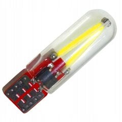 Led Spuldze W5w Cob 2w Filament 250lm 12v 24v T10 ME Premium цена и информация | Автомобильные лампочки | 220.lv