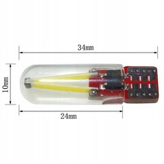 Led Spuldze W5w Cob 2w Filament 250lm 12v 24v T10 ME Premium cena un informācija | Auto spuldzes | 220.lv