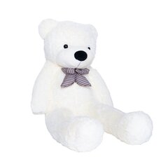 Plīša lācītis MKS White Teddy, 60 cm, balts cena un informācija | Mīkstās (plīša) rotaļlietas | 220.lv