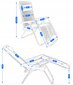 Saliekams dārza zvilnis Jumi 282049, zils cena un informācija | Sauļošanās krēsli | 220.lv