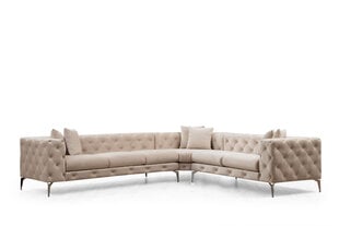 Stūra dīvāns Como, smilšu krāsas cena un informācija | Stūra dīvāni | 220.lv