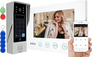 Система видеонаблюдения Eura VDP-90A3 Delta + белый монитор Tuya цена и информация | Домофоны | 220.lv