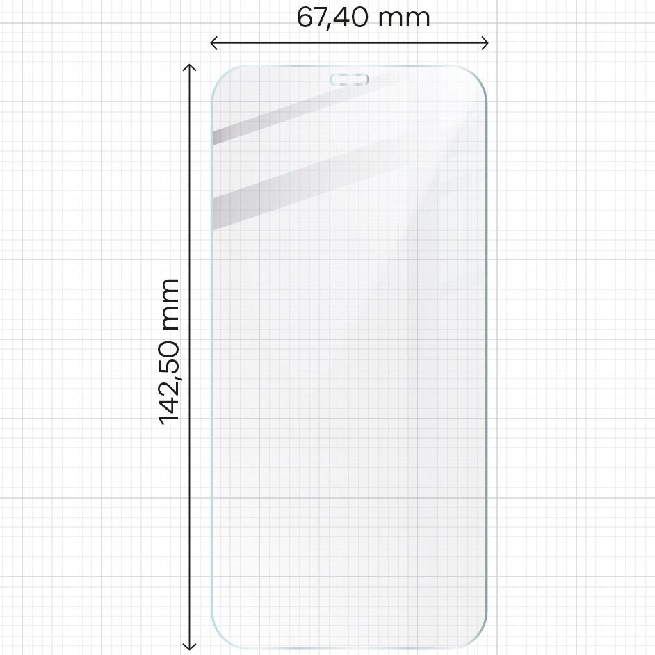 Rūdīts stikls Bizon Glass Clear iPhone 12 cena un informācija | Ekrāna aizsargstikli | 220.lv