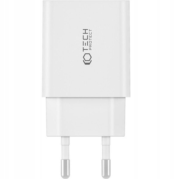 Lādētājs Tech-Protect C35W 2-PORT Network PD 35W USB-C, balts cena un informācija | Lādētāji un adapteri | 220.lv