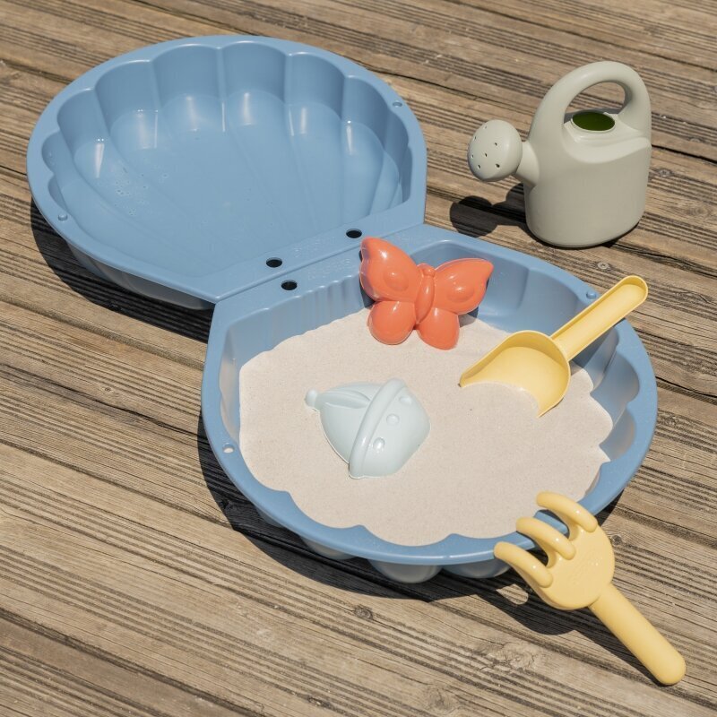 Smilšu rotaļlietu komplekts Smoby Mini Sandbox ar piederumiem cena un informācija | Ūdens, smilšu un pludmales rotaļlietas | 220.lv