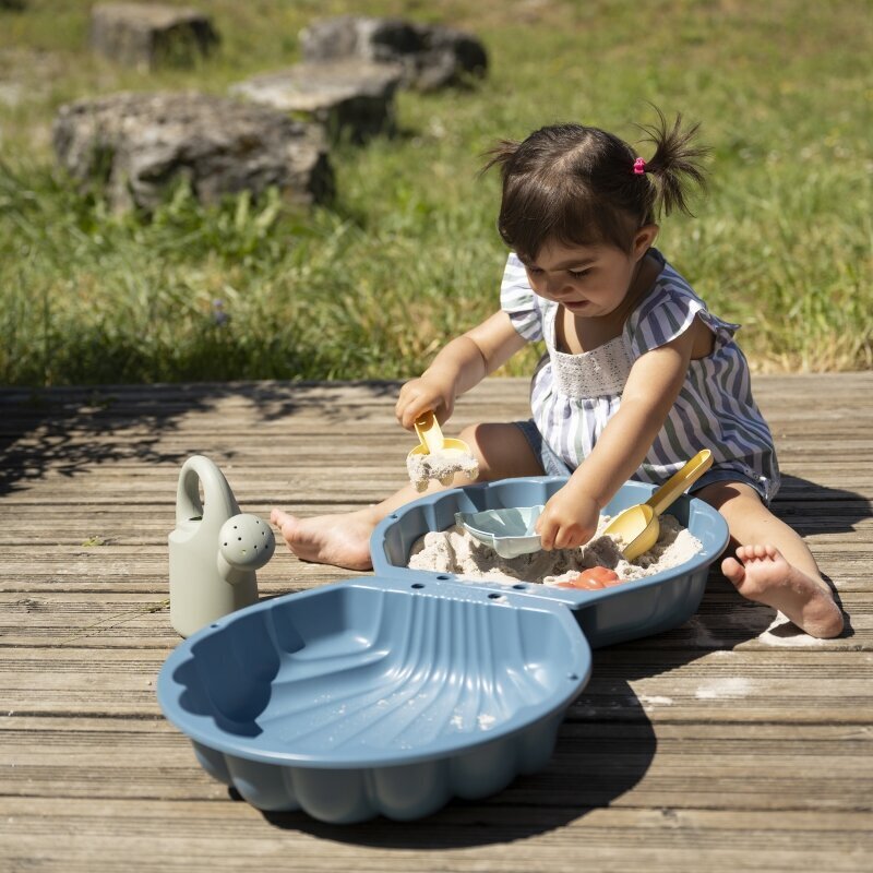 Smilšu rotaļlietu komplekts Smoby Mini Sandbox ar piederumiem цена и информация | Ūdens, smilšu un pludmales rotaļlietas | 220.lv