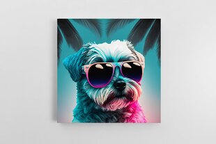 Весёлая собачка в стиле Майами 3 цена и информация | Картины | 220.lv