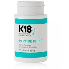 Dziļi attīrošs šampūns visiem matu tipiem K18 Peptide Prep Detox, 53 ml cena un informācija | Šampūni | 220.lv