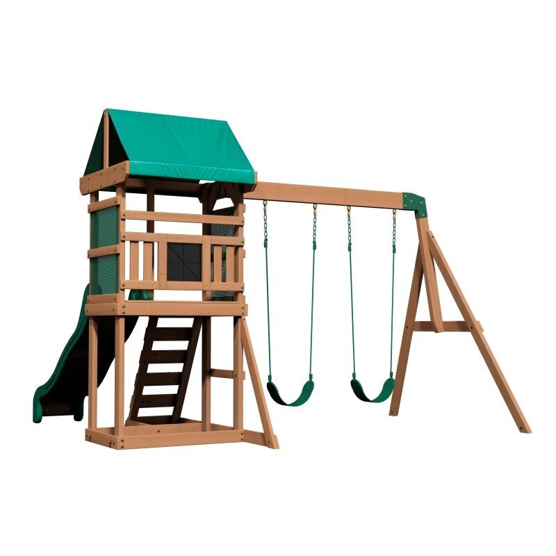 Koka rotaļu nams Backyard Discovery Buckley Hill 5in1 cena un informācija | Bērnu rotaļu laukumi, mājiņas | 220.lv