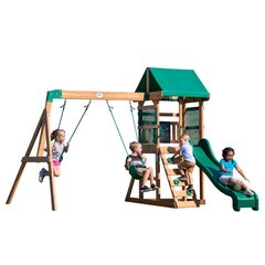 Koka rotaļu nams Backyard Discovery Buckley Hill 5in1 cena un informācija | Bērnu rotaļu laukumi, mājiņas | 220.lv