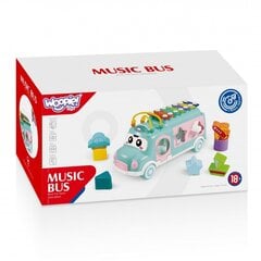 Muzikāls auto šķirotājs Woopie Bus, zils цена и информация | Игрушки для малышей | 220.lv