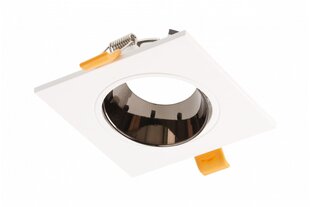 Корпус светильника точечного ARIES IP20, квадратный, белый/черный хром цена и информация | Потолочный светильник | 220.lv
