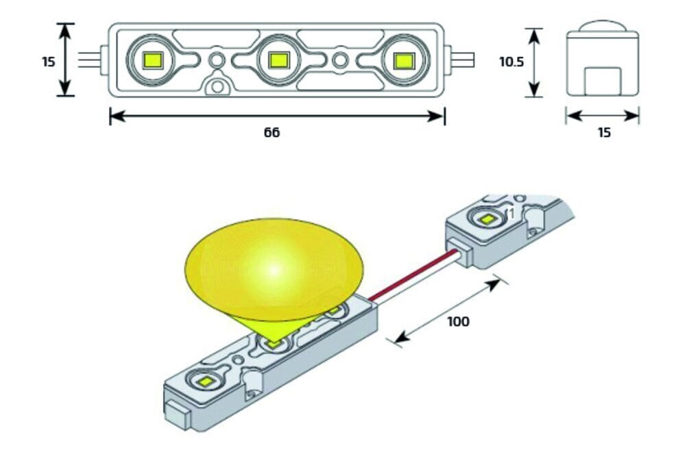 LED modulis 2835 цена и информация | LED lentes | 220.lv