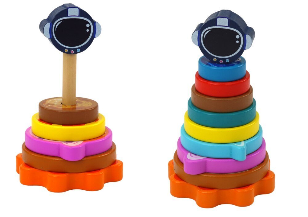 Piramīda Lean Toys Planet Stacks цена и информация | Rotaļlietas zīdaiņiem | 220.lv