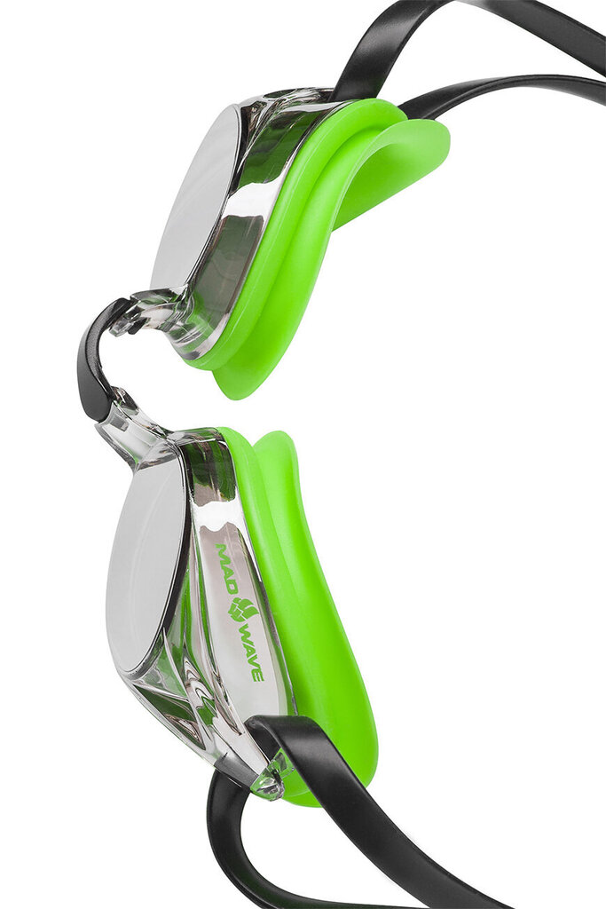 Peldbrilles Mad Wave Spurt Mirror, zaļas cena un informācija | Peldēšanas brilles | 220.lv