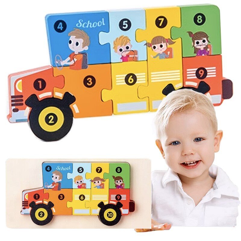 Koka puzles autobuss cena un informācija | Rotaļlietas zīdaiņiem | 220.lv