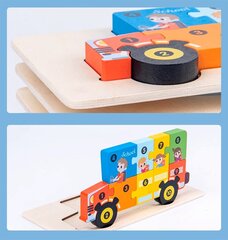 деревянный пазл, автобус цена и информация | Игрушки для малышей | 220.lv