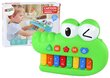 Muzikāla rotaļlieta Lean Toys krokodila klavieres cena un informācija | Rotaļlietas zīdaiņiem | 220.lv