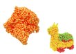 Polistirola bumbiņas krūzē Lean Toys, oranža, 1 gab. цена и информация | Modelēšanas un zīmēšanas piederumi | 220.lv