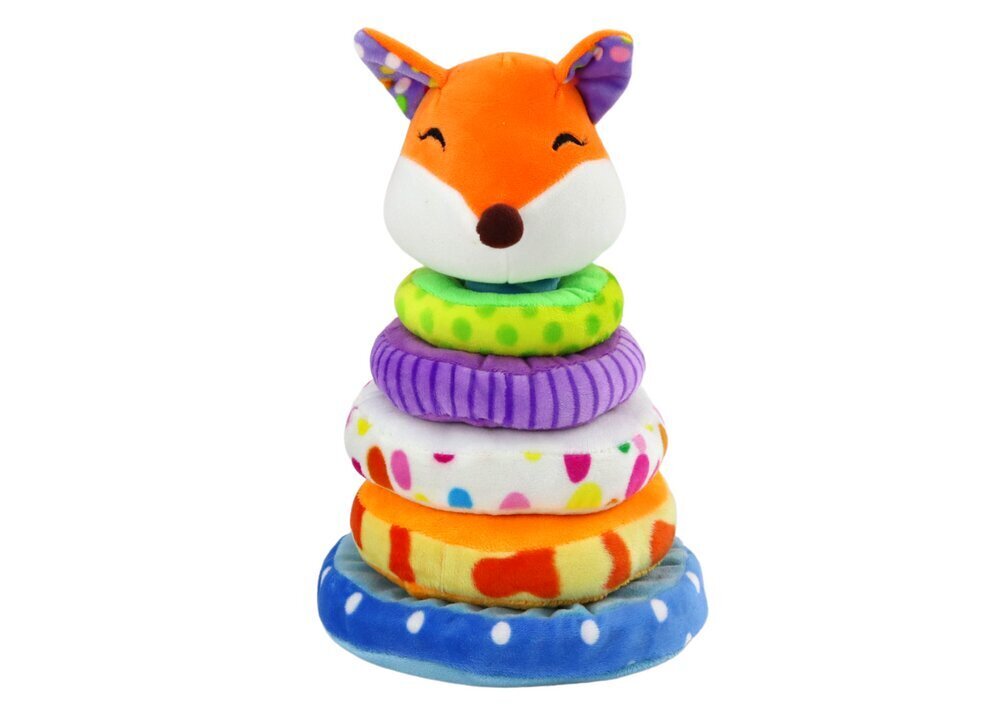 Plīša piramīda Lean Toys Fox цена и информация | Rotaļlietas zīdaiņiem | 220.lv